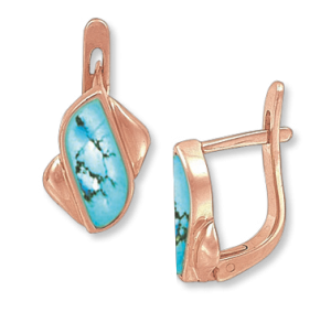 Серьги с бирюзой