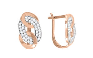 Серьги с фианитом