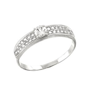 Кольцо с фианитами Swarovski