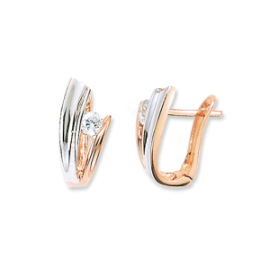 Серьги с фианитами