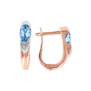 Серьги с голубыми топазами