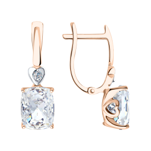 Серьги с топазом Swarovski