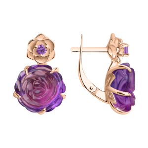 Серьги с аметистами