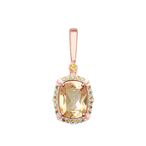 Подвеска с топазом и фианитами Swarovski