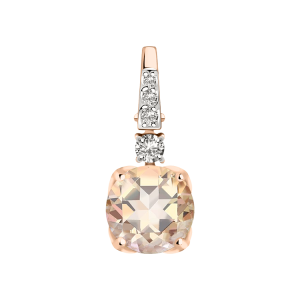 Подвеска с топазом Swarovski и фианитами Swarovski