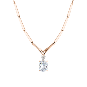 Колье с топазом Swarovski и фианитом Swarovski