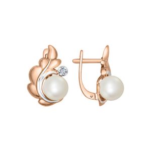 Серьги с бриллиантами и жемчугом