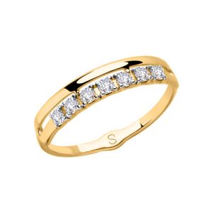 Кольцо с фианитами Swarovski
