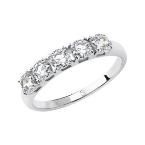 Кольцо с фианитами Swarovski