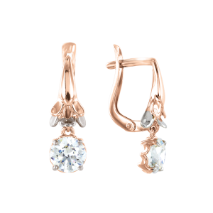 Серьги с фианитами Swarovski