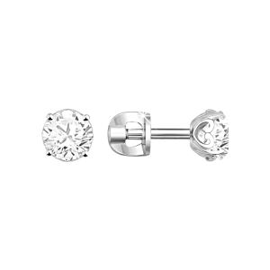 Серьги - пуссеты с Swarovski Zirkonia