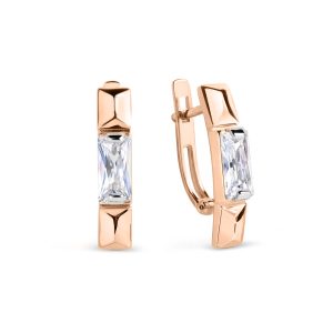 Серьги с фианитами