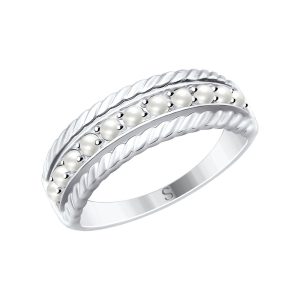 Кольцо с жемчужинами Swarovski