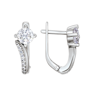 Серьги с фианитами