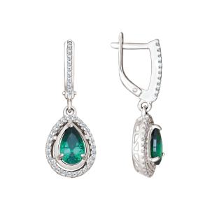 Серьги с фианитами