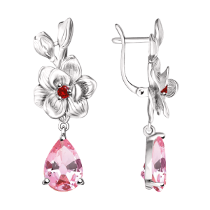 Серьги с фианитами