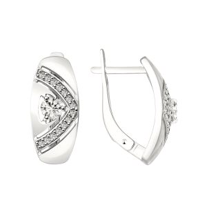 Серьги с фианитами