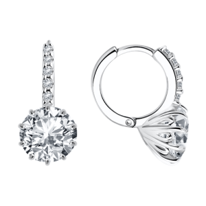 Серьги с фианитами