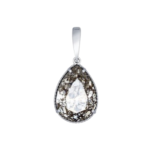 Подвеска с чёрным кристаллом Swarovski