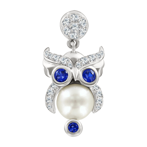 Anhänger mit Zirkonia und Perle