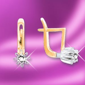 Серьги с бриллиантом