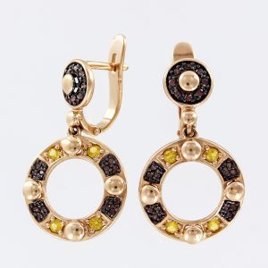 Серьги с фианитами Swarovski
