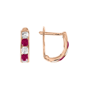 Серьги с фианитами