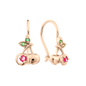 Серьги с фианитами