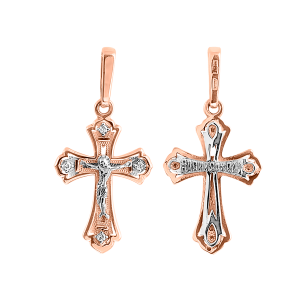 Kreuz Anhänger mit Zirkonia