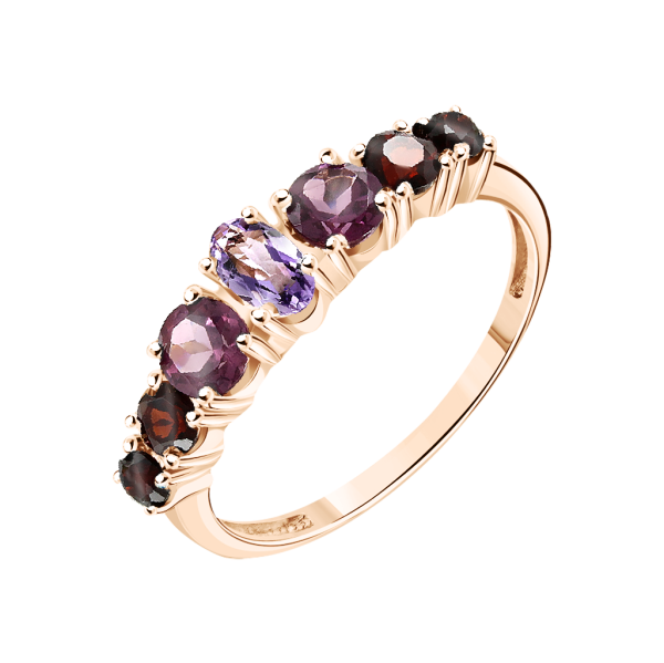 t14101a682a_215gr_1amethyst021ct.5x3mm_2granat018ct.d25mm_2granat029ct.d3mm_2rodolith3033ct.d4mm
