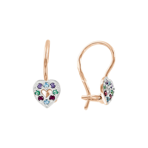 Серьги с фианитами