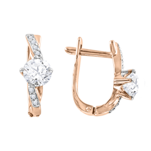 Серьги с фианитами Swarovski