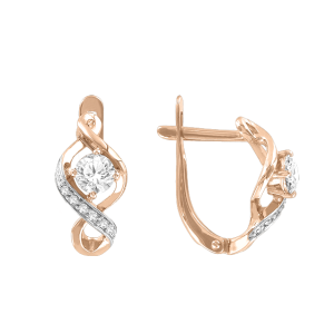 Серьги с фианитами Swarovski