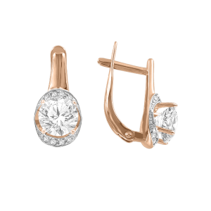 Серьги с фианитами Swarovski