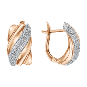 Серьги с фианитами