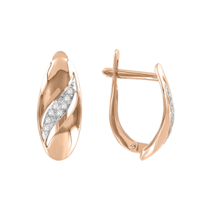 Серьги с фианитами