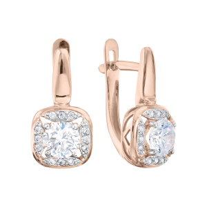 Серьги с фианитами