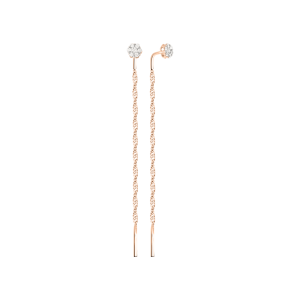 Durchzieher Ohrringe mit Zirkonia
