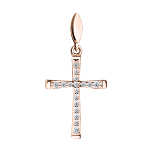 Anhänger – Kreuz mit Zirkonia