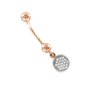 Bauchpiercing mit Zirkonia