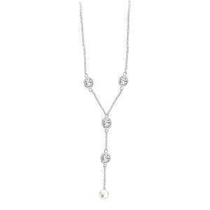 Collier mit Perle und Zirkonia
