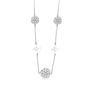 Collier mit Perle und Zirkonia