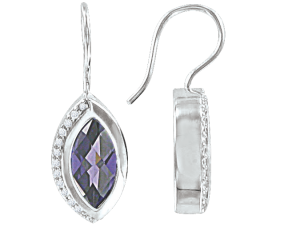 Ohrhänger mit Amethyst und Zirkonia