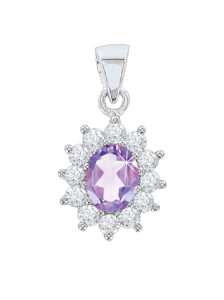 Anhänger mit Zirkonia und Amethyst