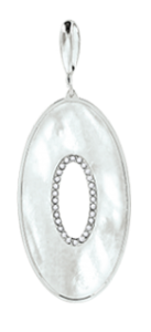 Anhänger mit Zirkonia und Perlmutt