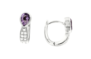 Creolen mit Amethyst