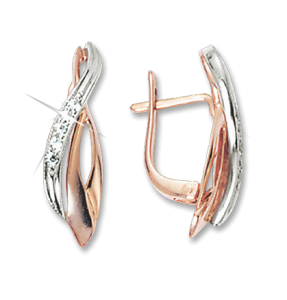 Серьги с фианитами