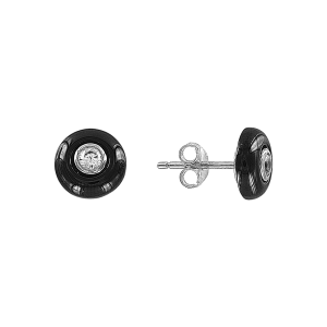 Ohrstecker mit Zirkonia und Keramik