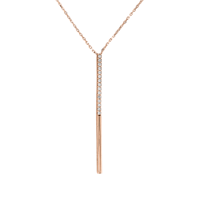 Gold Collier mit Zirkonia