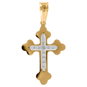 Goldkreuz mit Zirkonia